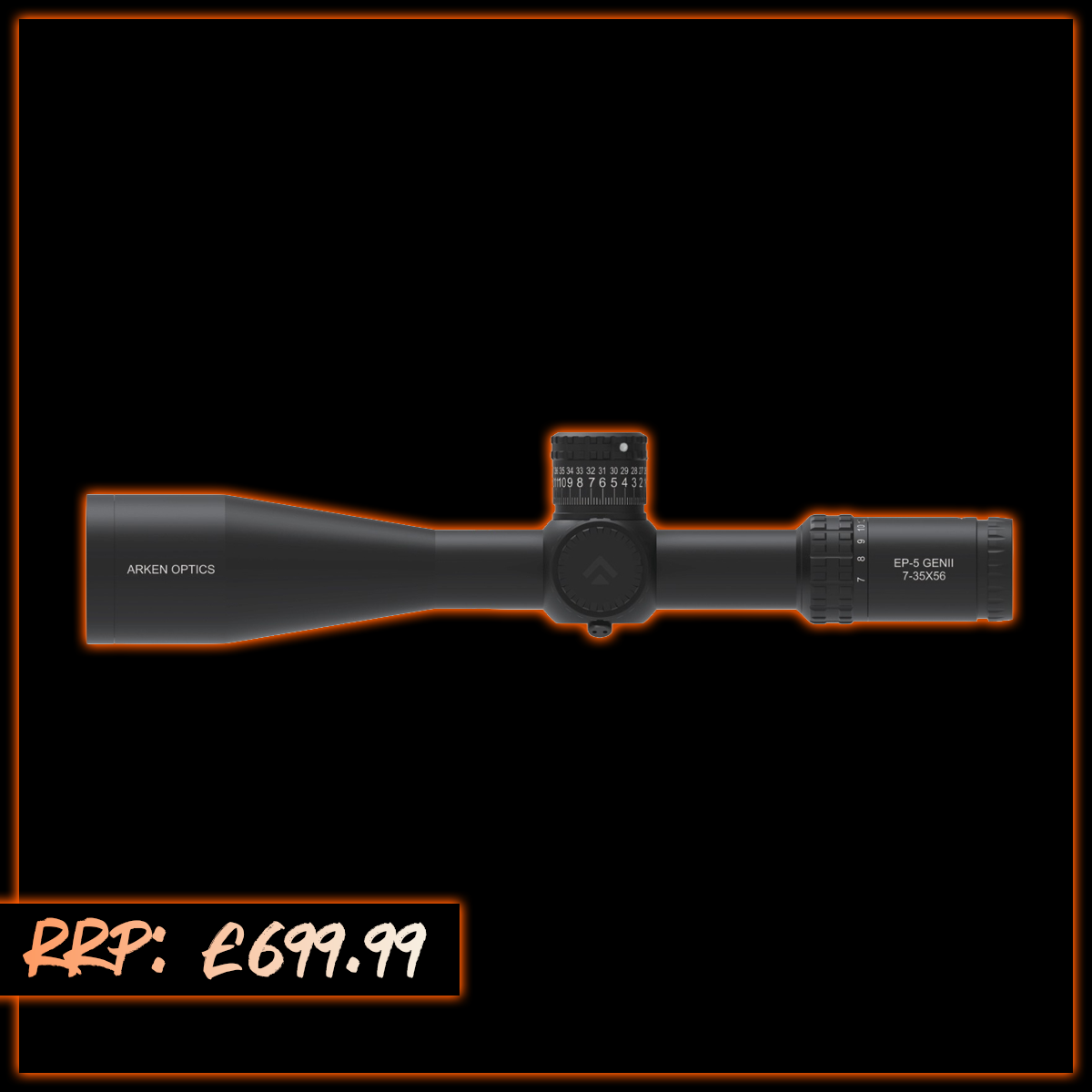 WIN A: Arken Optics EP5 GEN2 7-35x56 FFP IR VPR MIL 0.1MRAD 34mm Rifle Scope