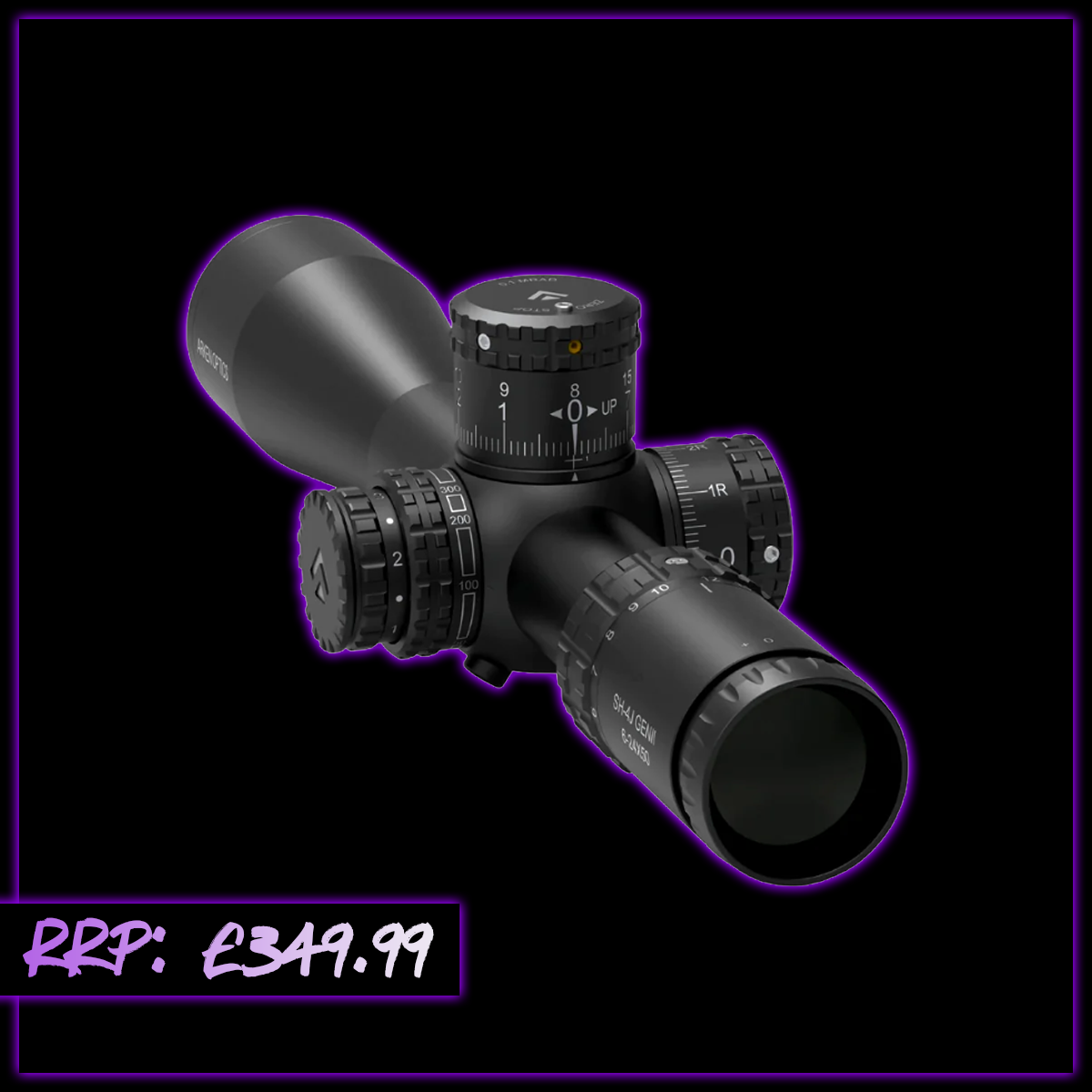 WIN A: Arken Optics SH-4J 6-24x50 FFP Illuminated 34mm VHR Zero Stop Rifle Scope - MIL