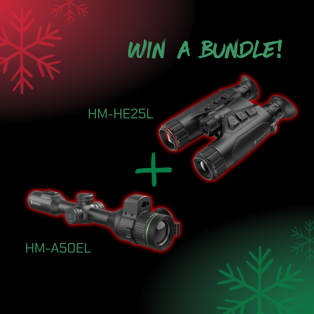 WIN A BUNDLE: HIKMICRO Habrok 4K HE25L 25mm Multi-Spectrum LRF Thermal Binoculars + Alpex A50EL 4K LRF UHD Sensor Digital Day & Night Rifle Scope w/ Ballistics Calculator