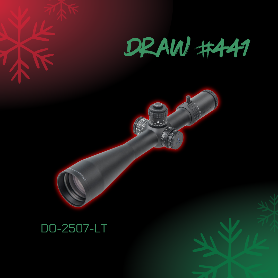 WIN A: Delta STRYKER Target Ultra ED 5-50x56 HD Illuminated SFP DLS-3 1/8 MOA Zero Stop Locking Turret Rifle Scope