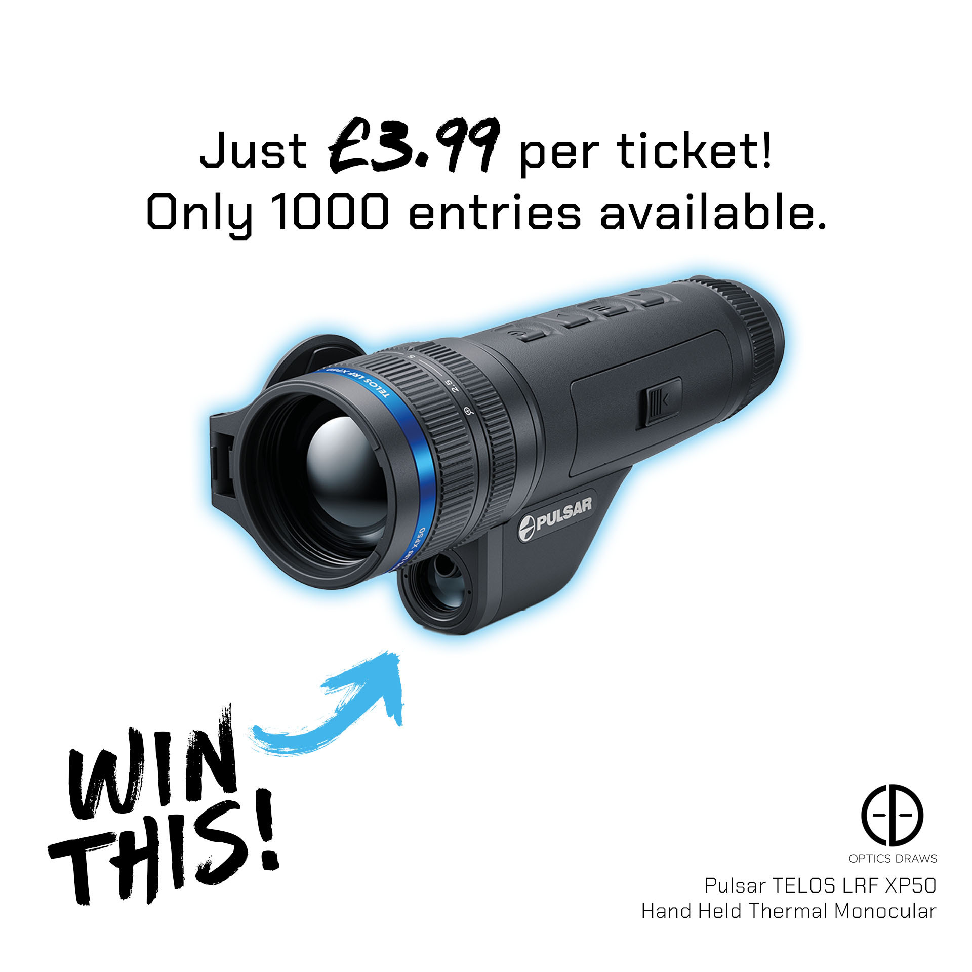 WIN A: Pulsar TELOS LRF XP50 Hand Held Thermal Monocular - 50mm <18mK 640x480px 17um