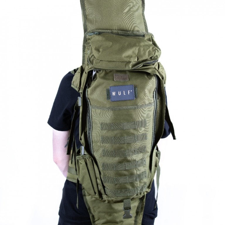 WULF 60L Tactical Expedition Rifle Pack (Detachable) - OD Green