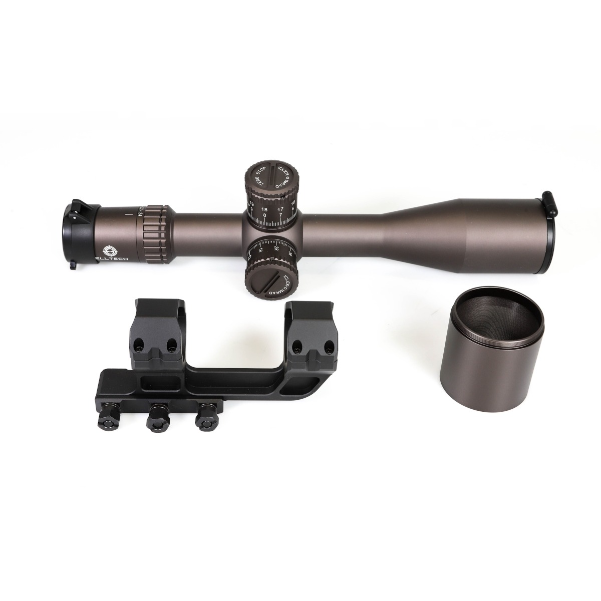 WIN A: ELLTECH TPS 6-24x50 ED SF FFP Non-IR VPR-MIL 0.1MRAD 34mm Zero Stop FDE Rifle Scope w/ 34mm One Piece Picatinny Cantilever Mount