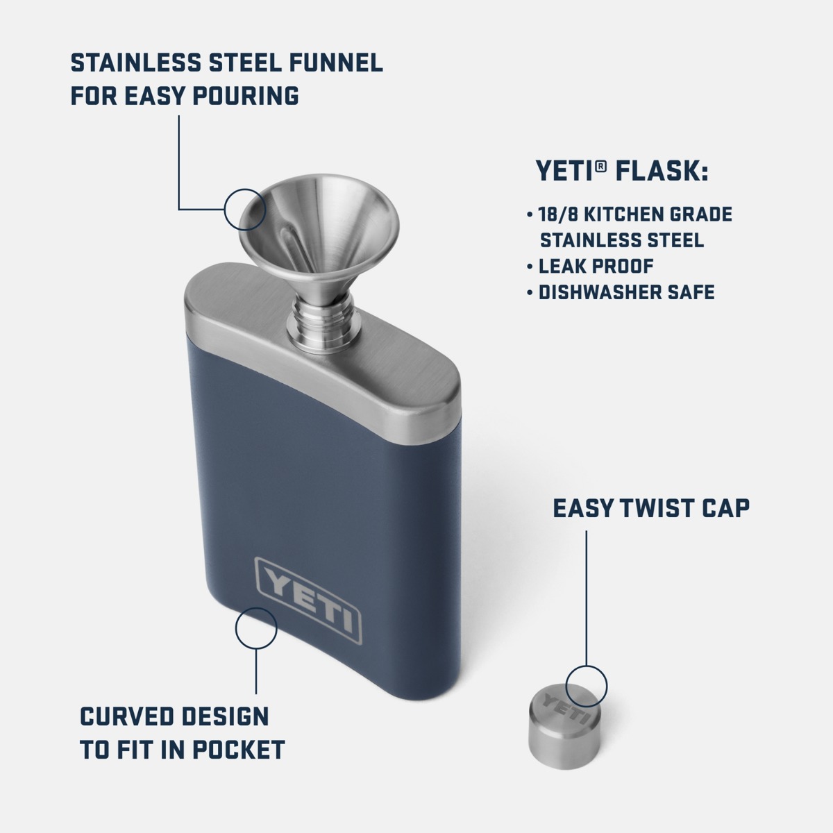 YETI 7oz Flask with Funnel