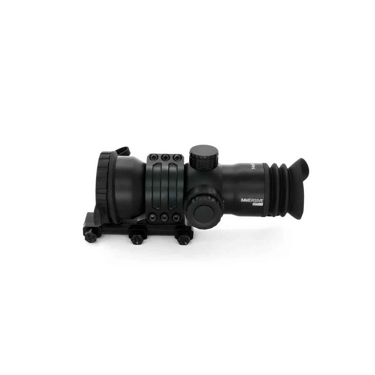 Factory Refurbished Immersive Optics 14x50 Prismatic Scope MilDot Extended with MOA Adjustable Mounts - FR25027