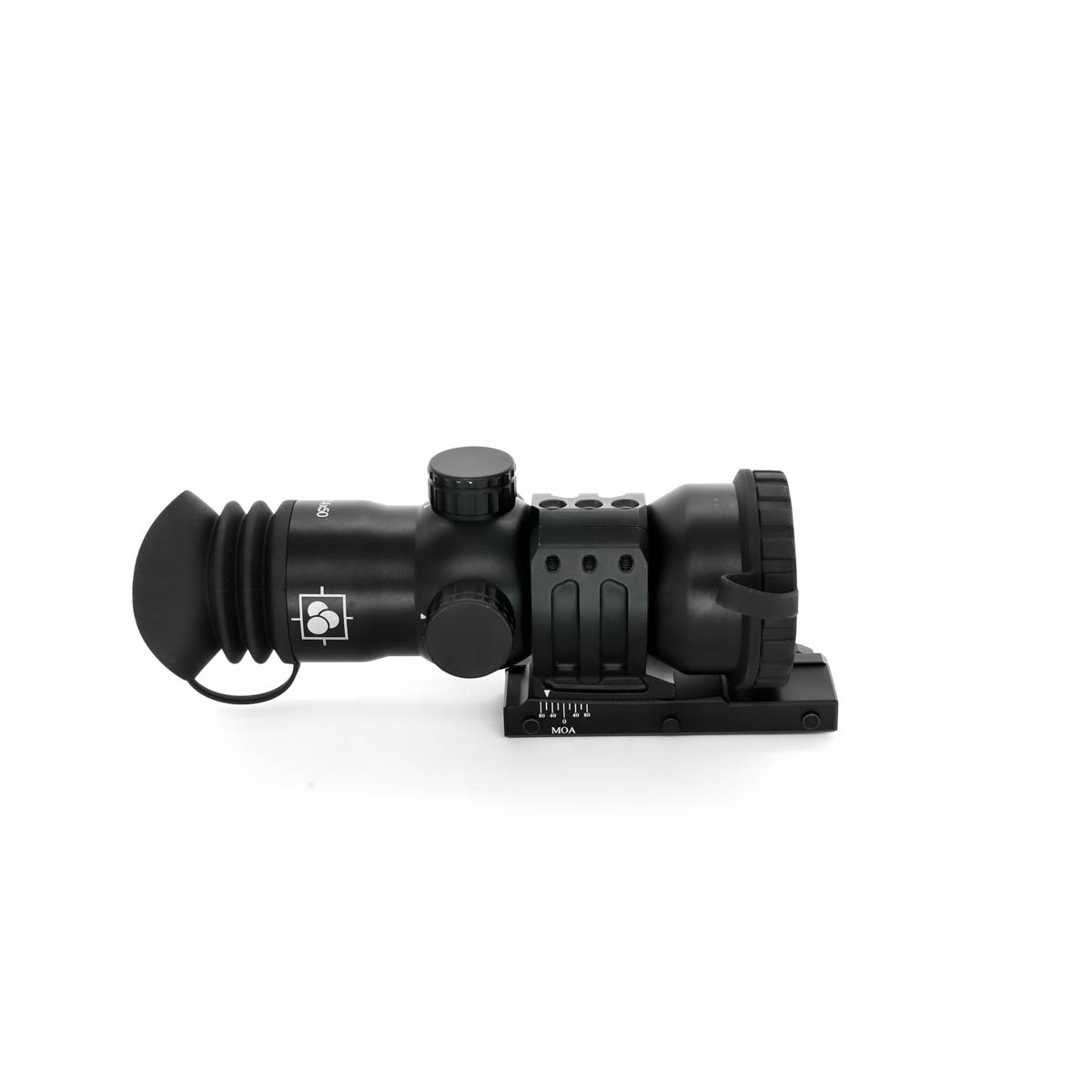 Factory Refurbished Immersive Optics 14x50 Prismatic Scope MilDot Extended with MOA Adjustable Mounts - FR25027