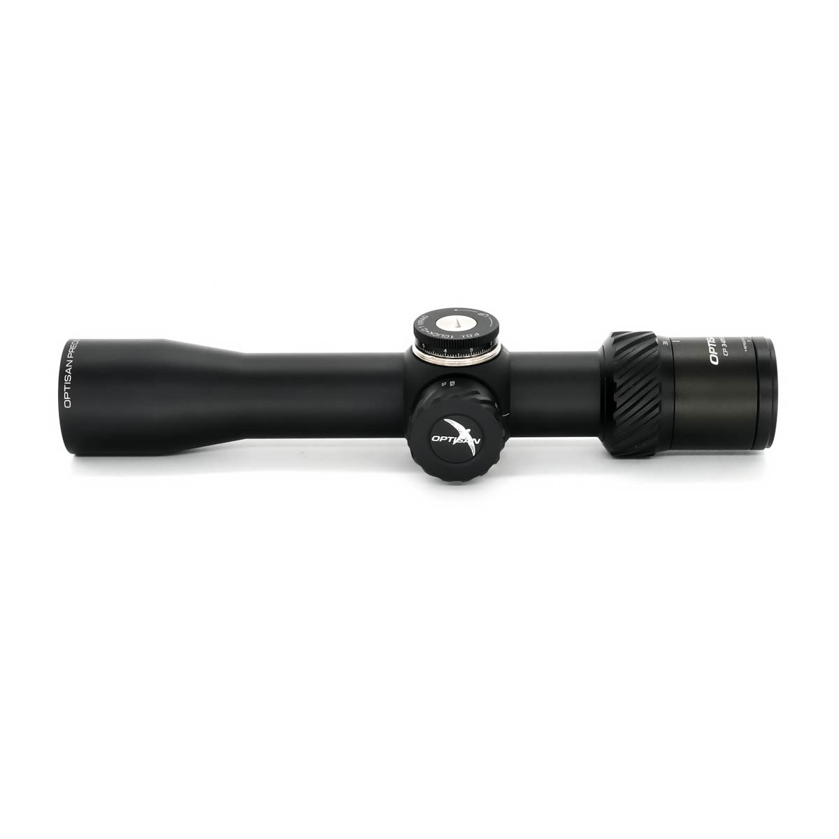 Factory Refurbished Optisan Optics CP Compact 3-12x32 SFP MH10 Non-Illuminated 0.1 MRAD 30mm Rifle Scope - FR25034