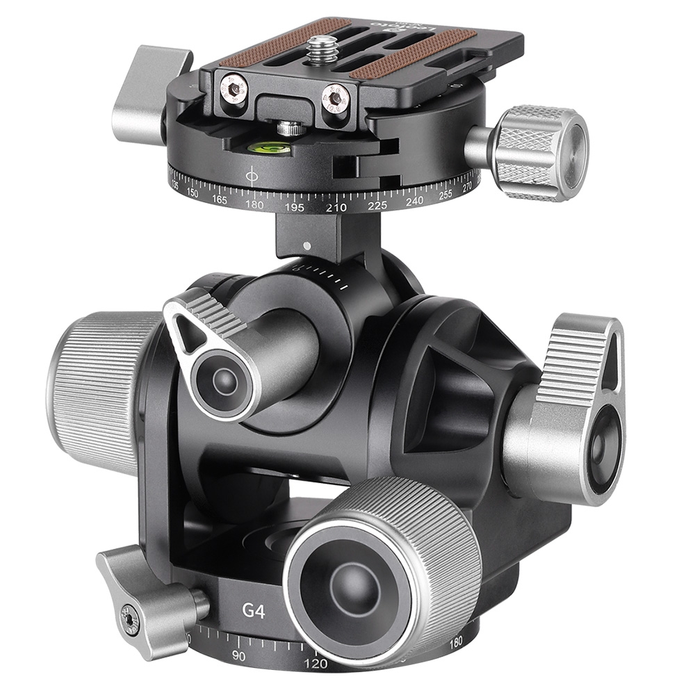 Leofoto G4 Geared Tripod Head with NP-60 Quick Release Plate