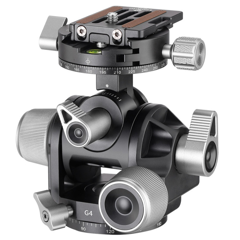 Leofoto G4 Geared Tripod Head with NP-60 Quick Release Plate