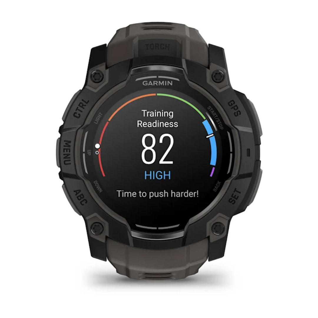 WIN A: Garmin Instinct 3 50mm Smart Watch with AMOLED Screen and GPS - Black with Charcoal Band