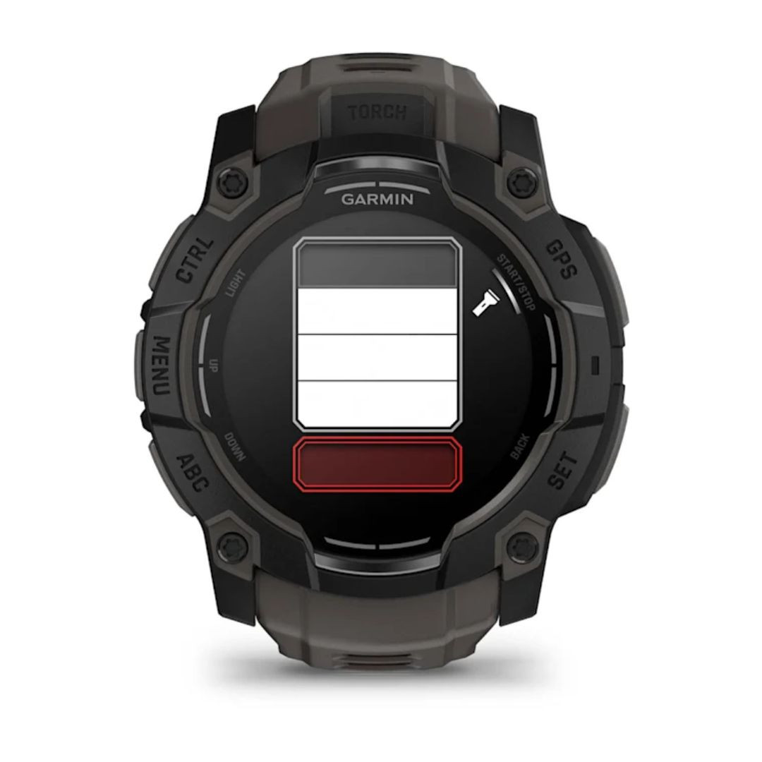 WIN A: Garmin Instinct 3 50mm Smart Watch with AMOLED Screen and GPS - Black with Charcoal Band