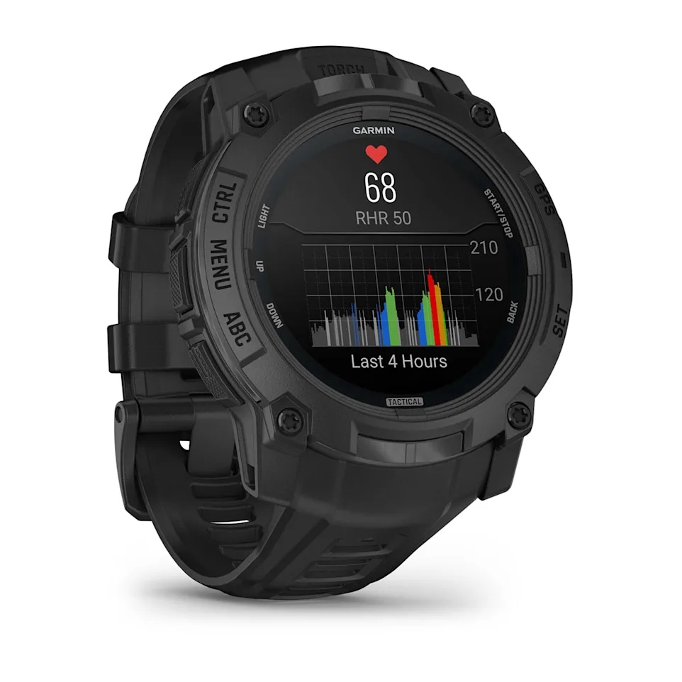 Garmin Instinct 3 Tactical Edition 50mm Smart Watch with AMOLED Screen and GPS - Black with Black Band