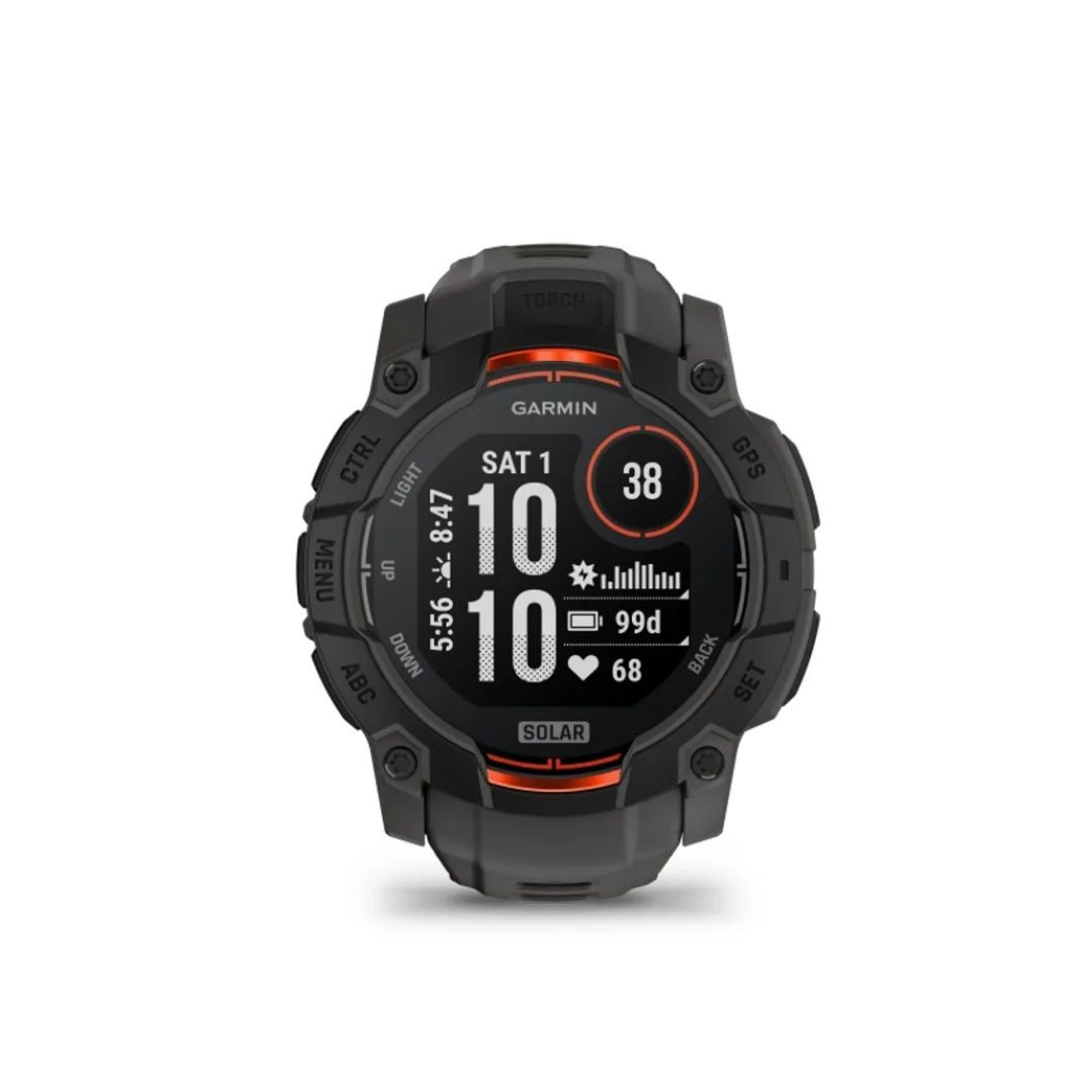 WIN A: Garmin Instinct 3 50mm Solar Charging Smart Watch with GPS - Black with Charcoal Band