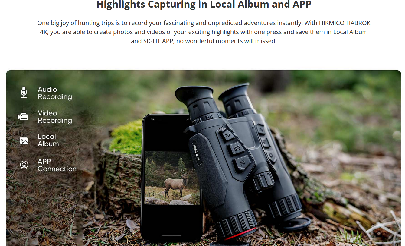 HIKMICRO Habrok 4K HQ35L Multi-Spectrum Thermal Binocular with LRF