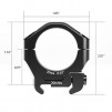Arken Optics Halo 30 mm Scope Rings-Low