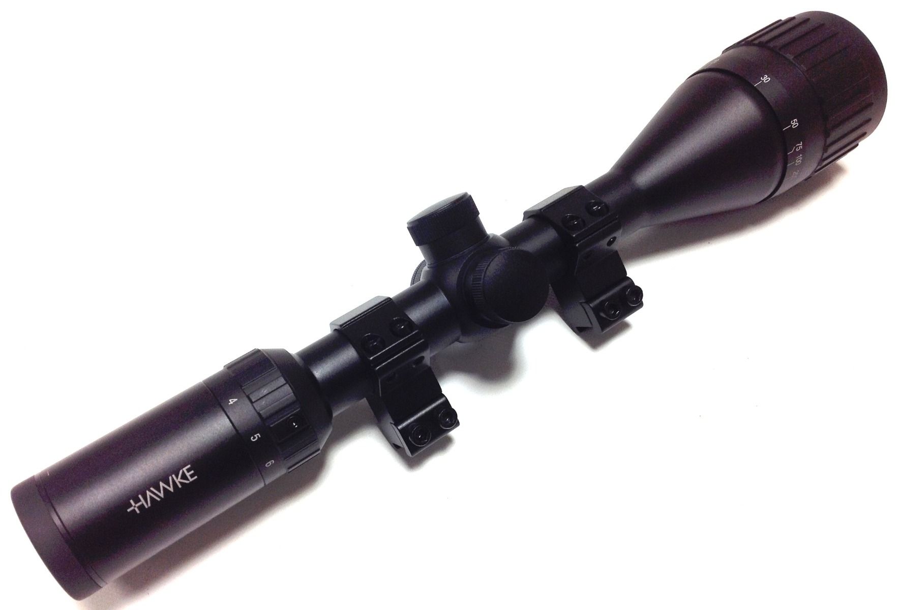 Hawke Fast Mount IR 3-9X50 AO SFP Illuminated 1/4 MOA Mil Dot Rifle Scope