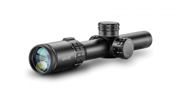 Tracking Lock Rifle Scope Hawke Frontier 30 1-6x24 IR SFP Tactical Dot Zero Lock Rifle Scope