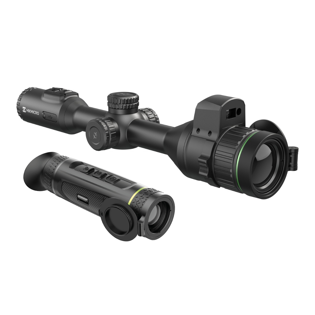HIKMICRO Alpex 4K A50EL LRF Day / Night Rifle Scope and Pixfra S435 Thermal Imaging Monocular Combo