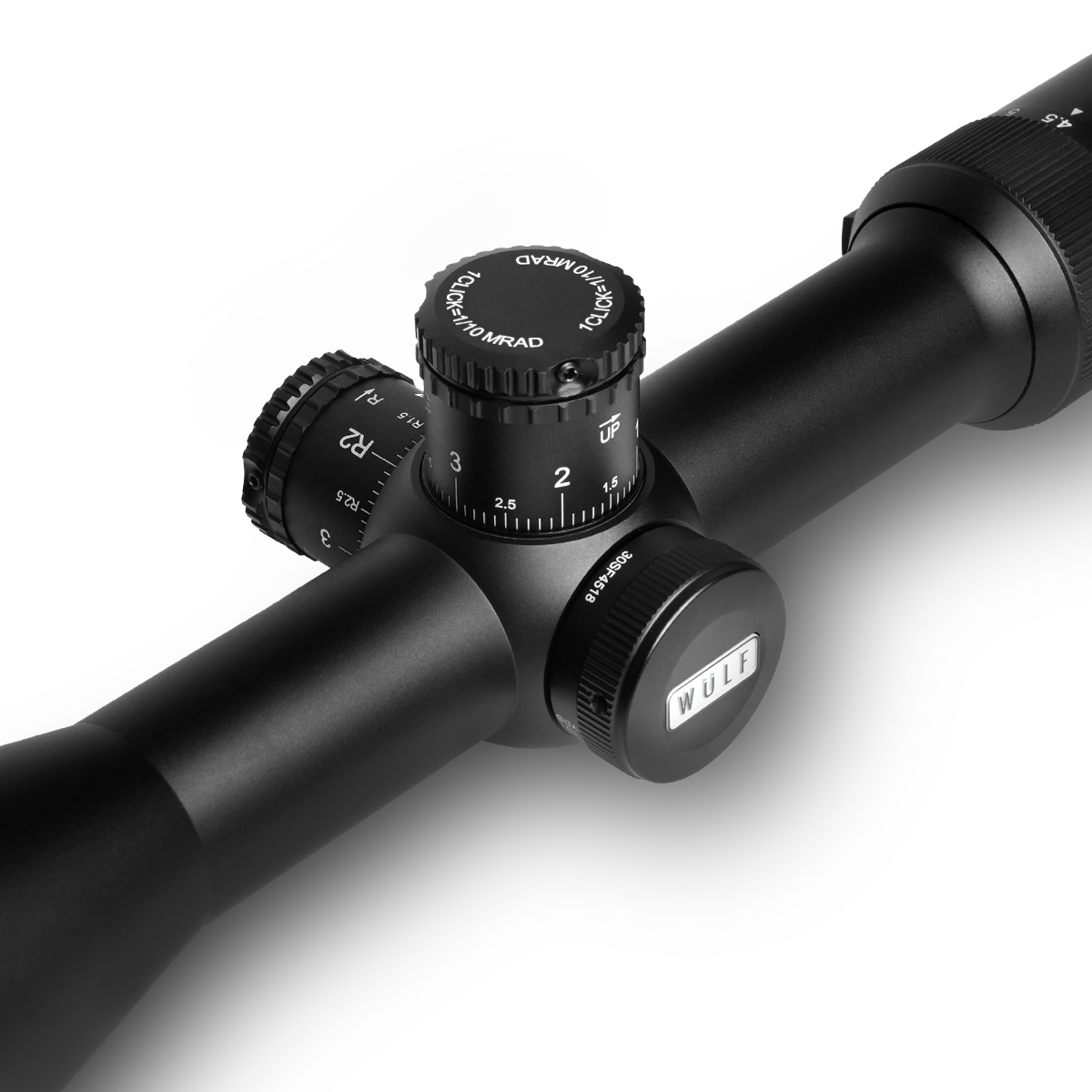 Wulf Hurricane Lite 4.5-18x50 SFP Non Illuminated Half Mildot SF (30mm) Tactical 0.1 MRAD Rifle Scope w/ Weaver Rings