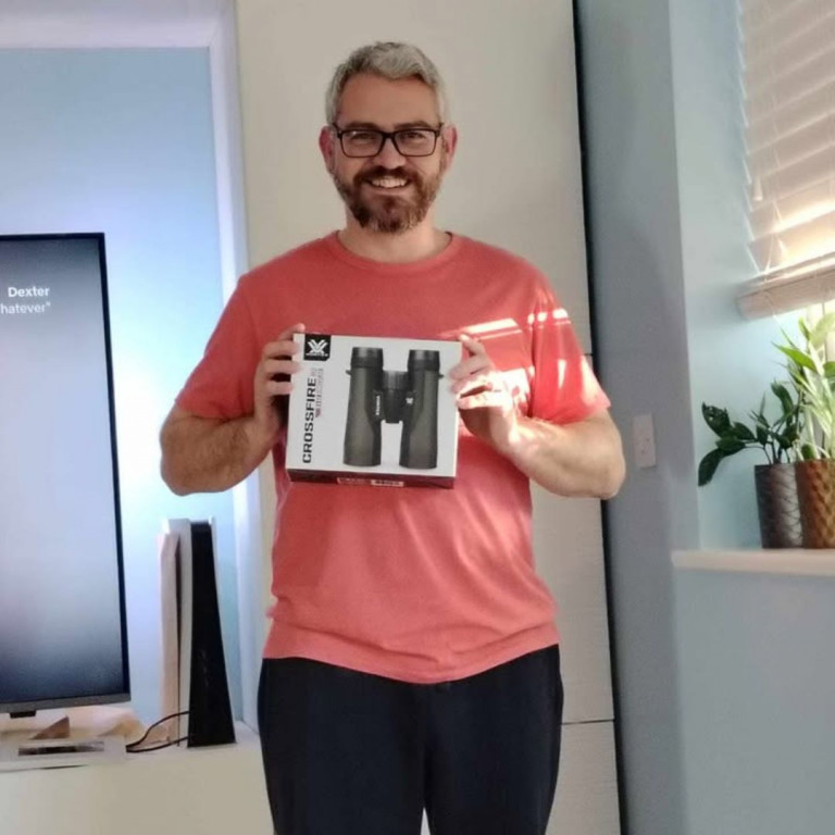 WIN: Vortex Crossfire HD 8x42 Full Roof Prism Binoculars + Glass Pak Binocular Harness