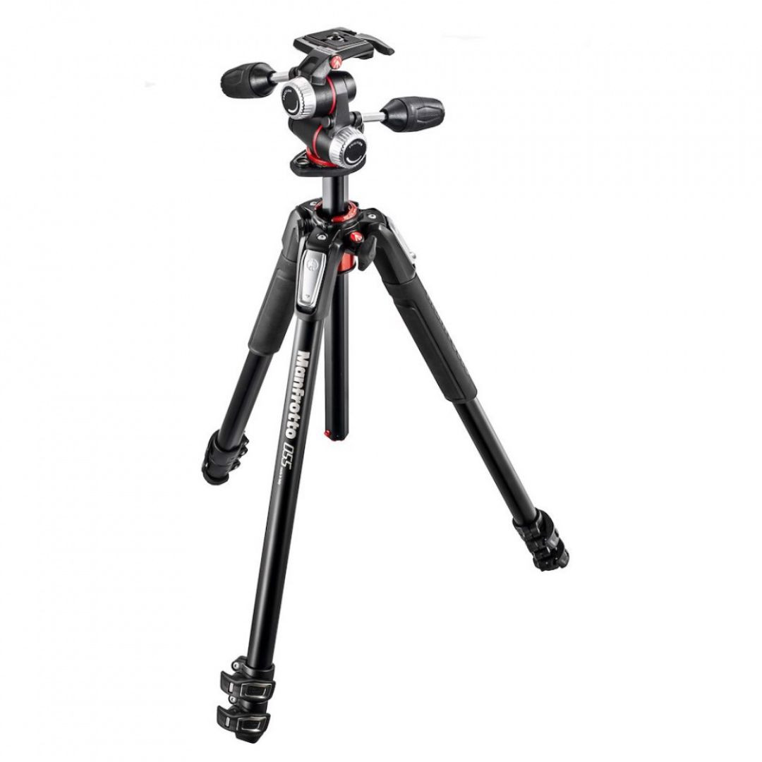 Manfrotto Aluminium 3-Section Horizontal Column Tripod with X-PRO 3-Way Head