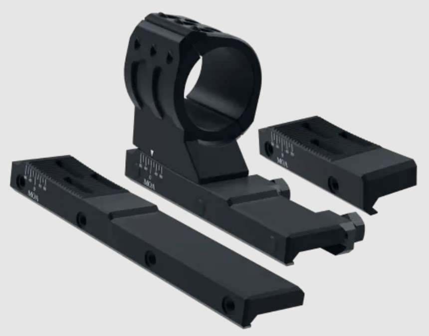 Immersive Optics 5x24 RAPID Chevron Reticle w/MOA ADJ MOUNTS Prism Rifle Scope