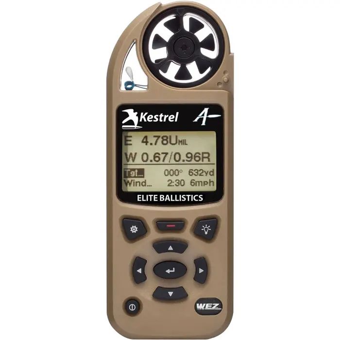 Kestrel 5700X WEZ Weather Meter With Applied Ballistics - Berry Compliant - Desert Tan