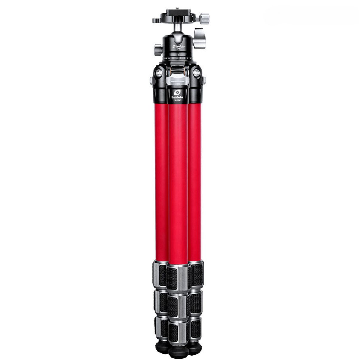 Leofoto Athena LA-284C 10 Layer Carbon Water, Sand Proof, Corrosion Resistant Titanium Feet RED Tripod with LH-30 Ball Head 