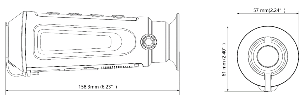 HIKMICRO Lynx-S PRO LE10S Smart Thermal Hand Held Monocular - 10mm <35mK 256x192px 12µm