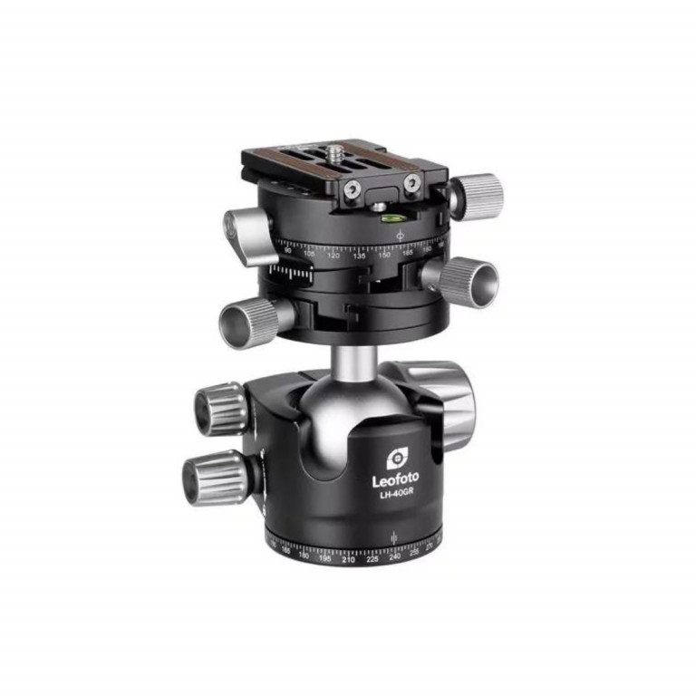 Leofoto LH-40GR Geared Head 40mm Low Profile Ball Head + Geared Panning Clamp