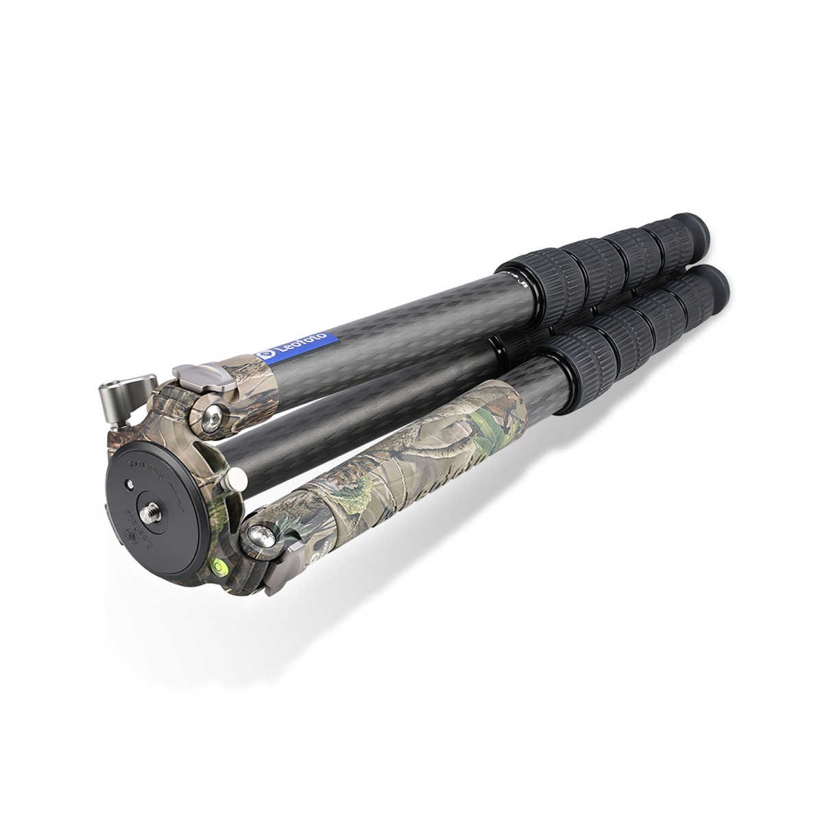 Leofoto LM Summit CAMO LM-365C 10 Layer Carbon Hollow-out Spider 75mm Bowl Tripod with Safety Lock System - Max Load 25kg, Min 80mm to Max 1540mm