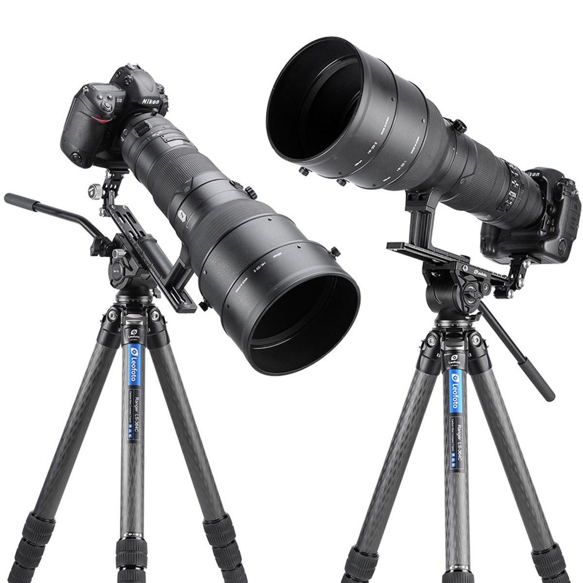 Leofoto Ranger LS-364C 10X Layer Carbon Half Spider Bowl Tripod - Max Load 25kg, Min 80mm to Max 1480mm