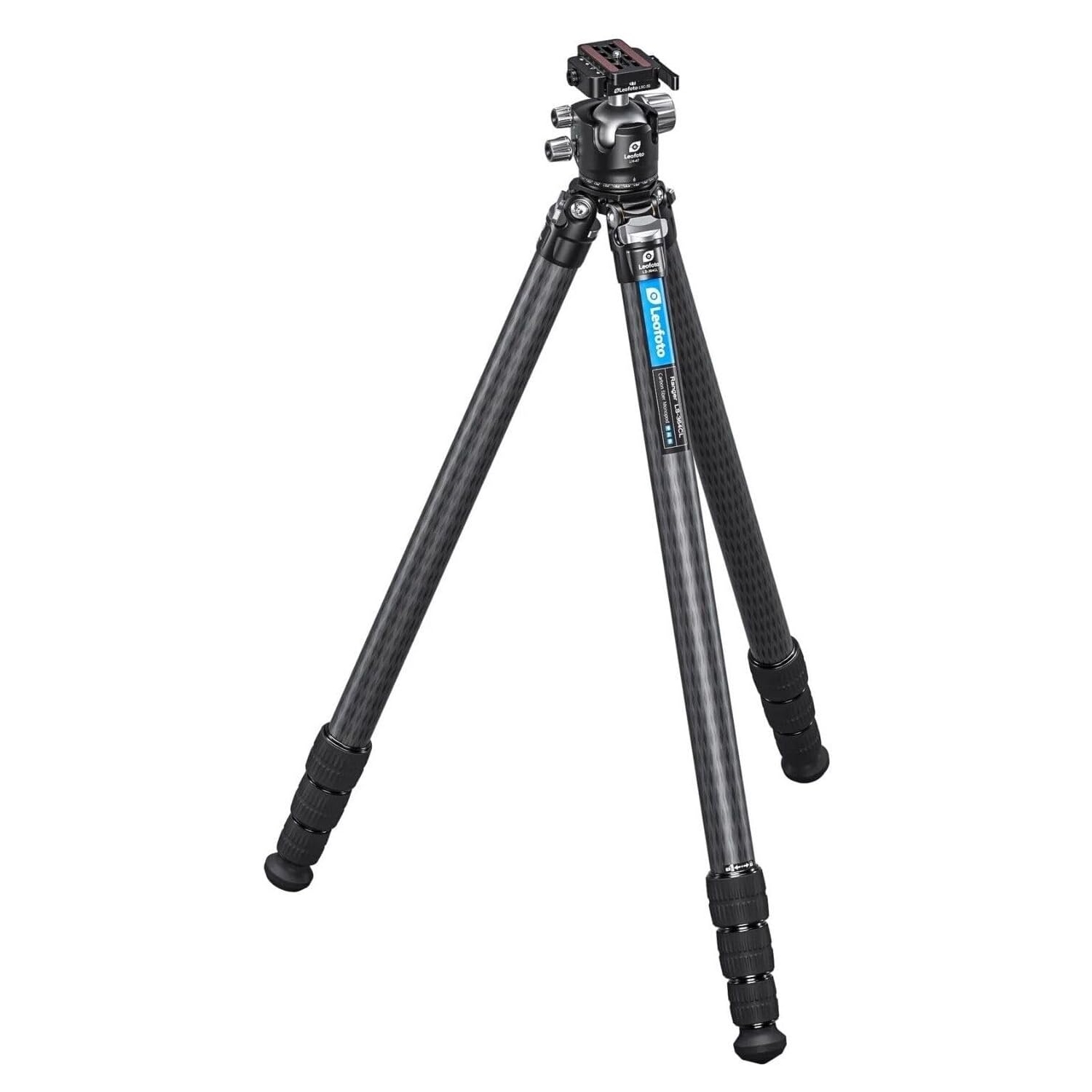 Leofoto Summit TALL Tripod Kit LM-364CL 10 Layer Carbon Spider 180 Degree Folding Silicone Handle Tripod with LH-47SC Low Profile Ball Head - Max Load 20kg