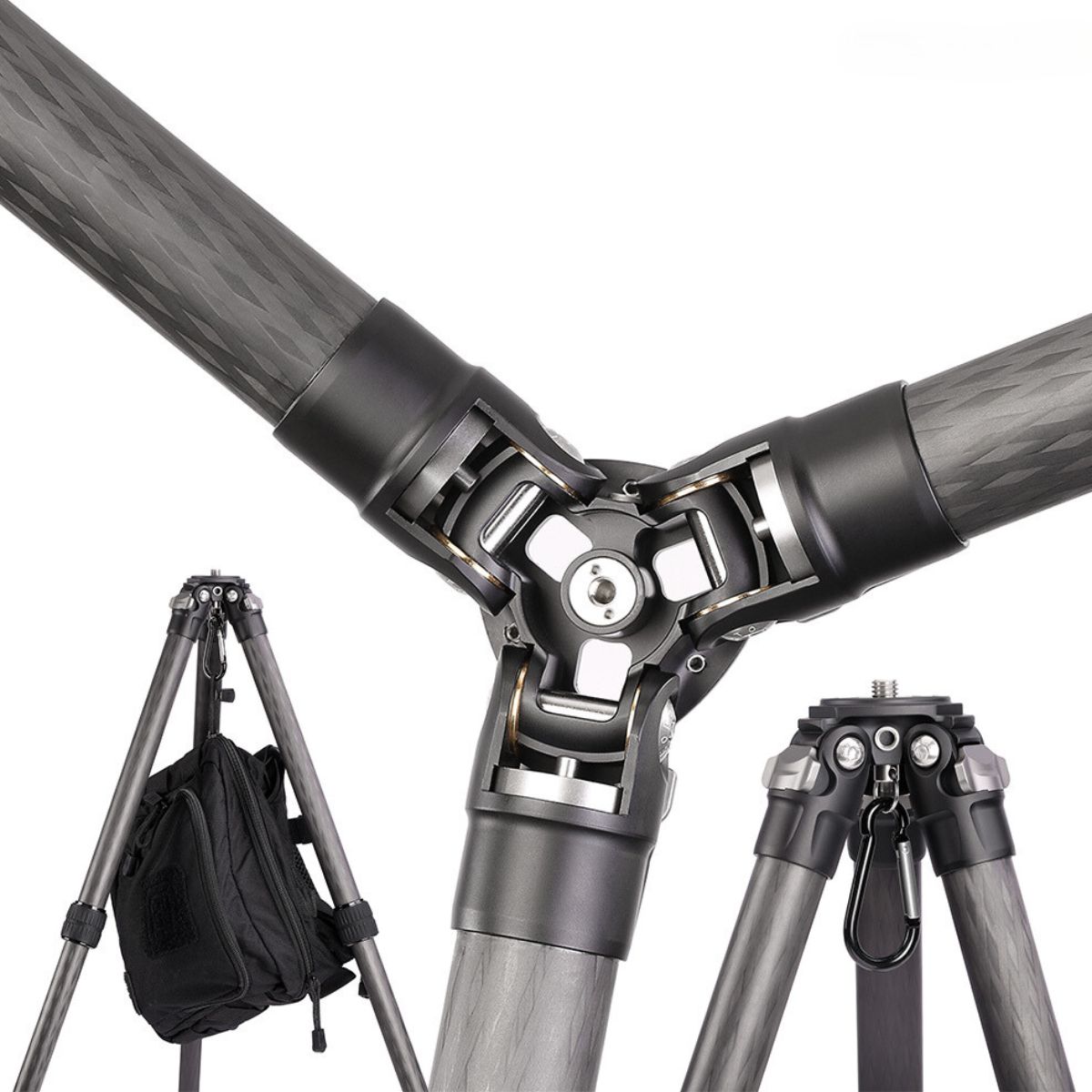 Leofoto Ranger LS-365C Lightweight 10x Layer Carbon Half Ball Levelling Tripod