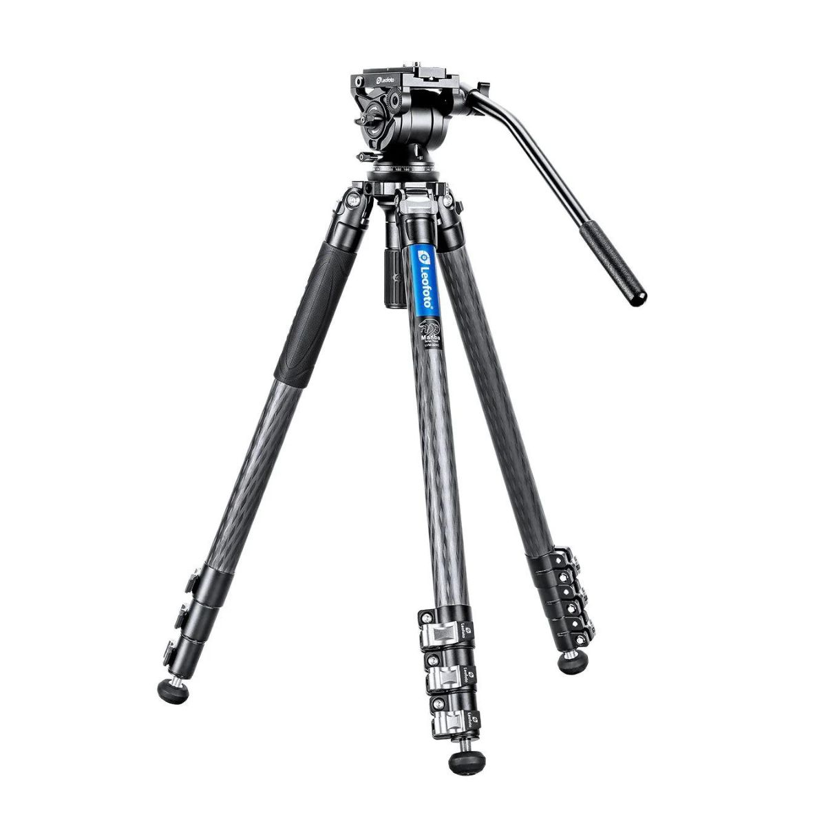 Leofoto LV-324C Manba LV Video Head System Flip Lock Carbon Fibre Tripod and BV-10 Video Head 6kg