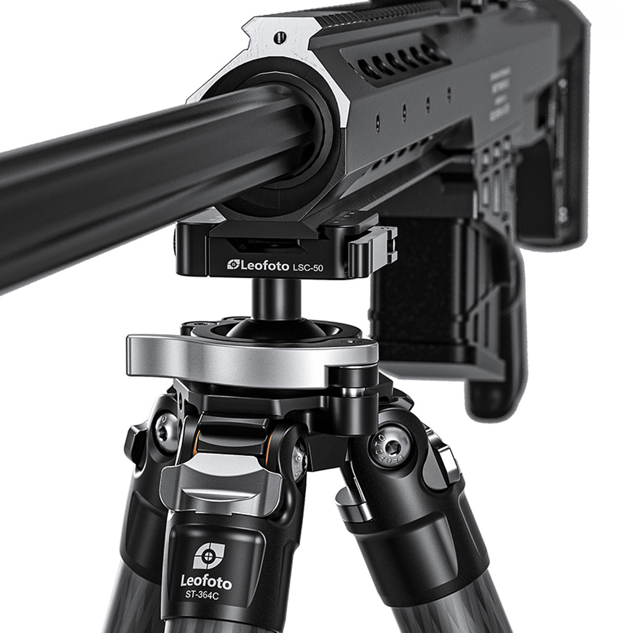 Leofoto ST Series ST-364C 10 Layer Carbon Weapon  / Heavy Camera Support ARCA/Picatinny Tripod - Max load ; 20kg, Min 120mm to Max 1640mm