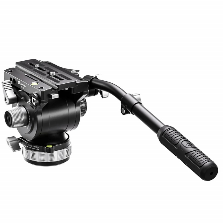 Leofoto BV-20 Pro Fluid Video Head with Lever Lock Arca Compatible QR Plate Max Load 15Kg