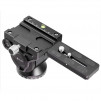 Leofoto BV-10M Manfrotto 60mm Flat Base Fluid Video Head with Arca Compatible QR Plate