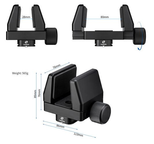 Leofoto GS-2 All-purpose Clamping Mount for Weapons or Accessories