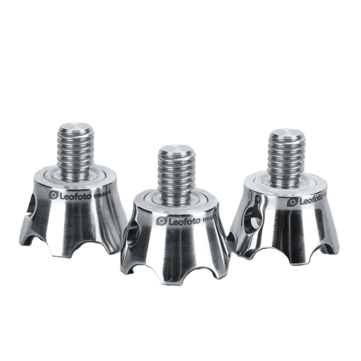 Leofoto TFC Set of 3 Stainless Steel Tripod Claw Feet with 3/8" Mounting Stud