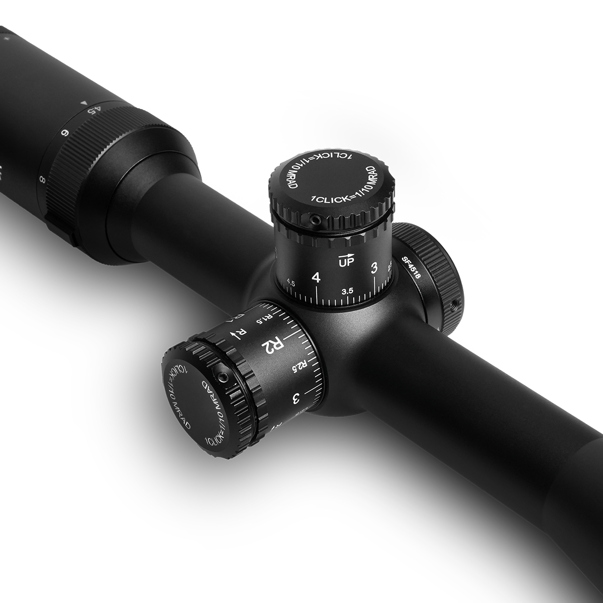 WULF Lightning 4.5-18x44 SFP Non Illuminated Half Mildot Side Focus (1 inch) Tactical 0.1 MRAD Rifle Scope w/ 9-11mm Rings