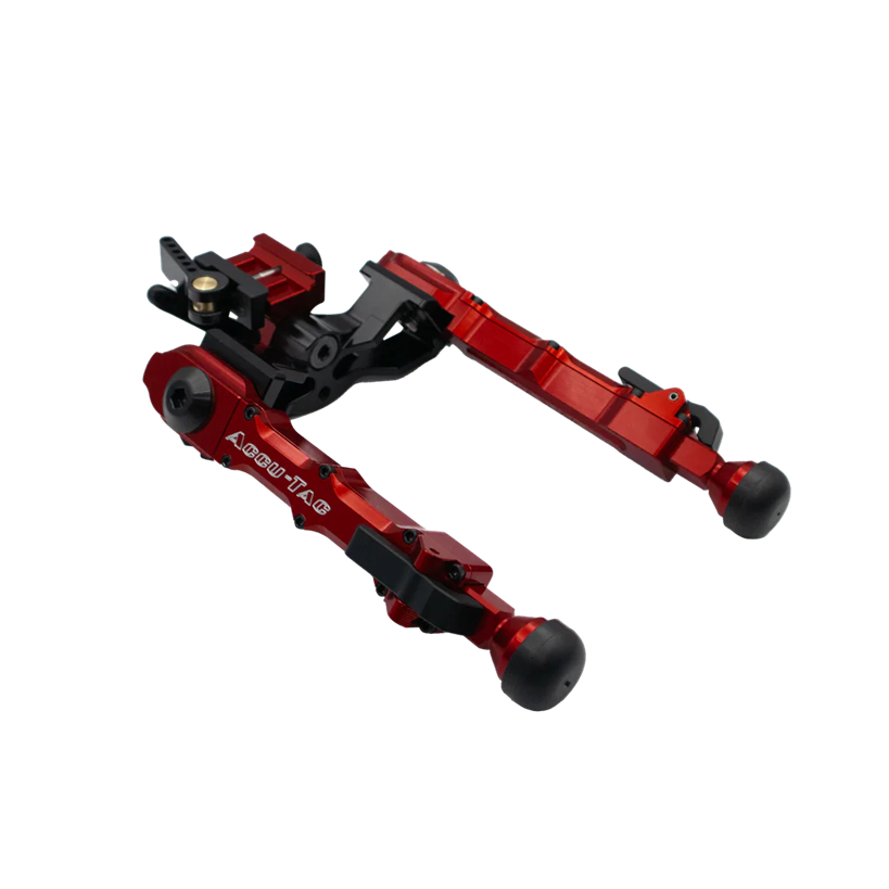Accu-Tac Limited Edition WB-4 Picatinny Aluminium Bipod - Redline