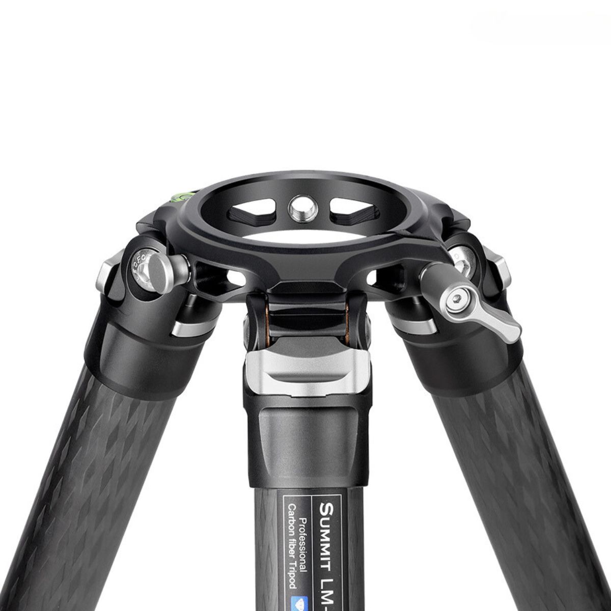 Leofoto LM Summit LM-404CL 10 Layer Carbon Hollow-out Spider 100mm Bowl Tall Tripod with Safety Lock System