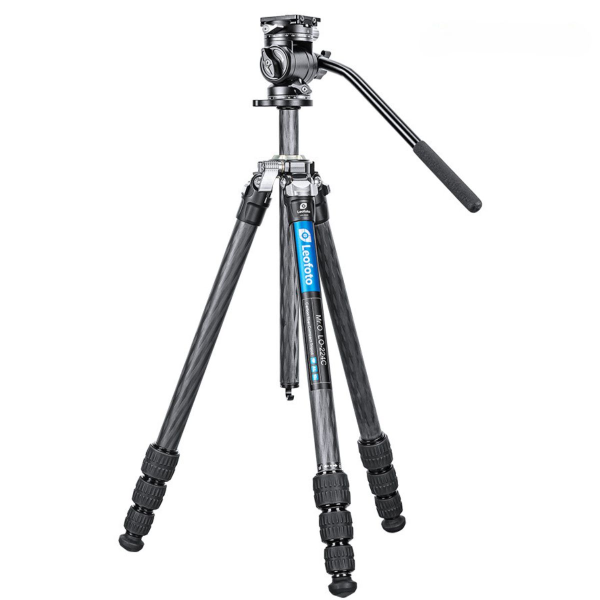 Leofoto MR. O LO-224C 10 Layer Carbon Spider Ball Tripod with Centre Column and BV-1R Mini Fluid Head