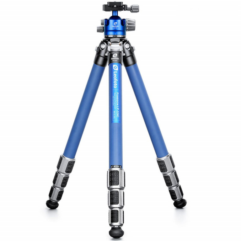 Leofoto Poseidon All Blue LP-324C 10 Layer Carbon Water, Sand and Dust proof Corrosion Resistant Titanium Feet Tripod with LH-40 Blue Ball Head