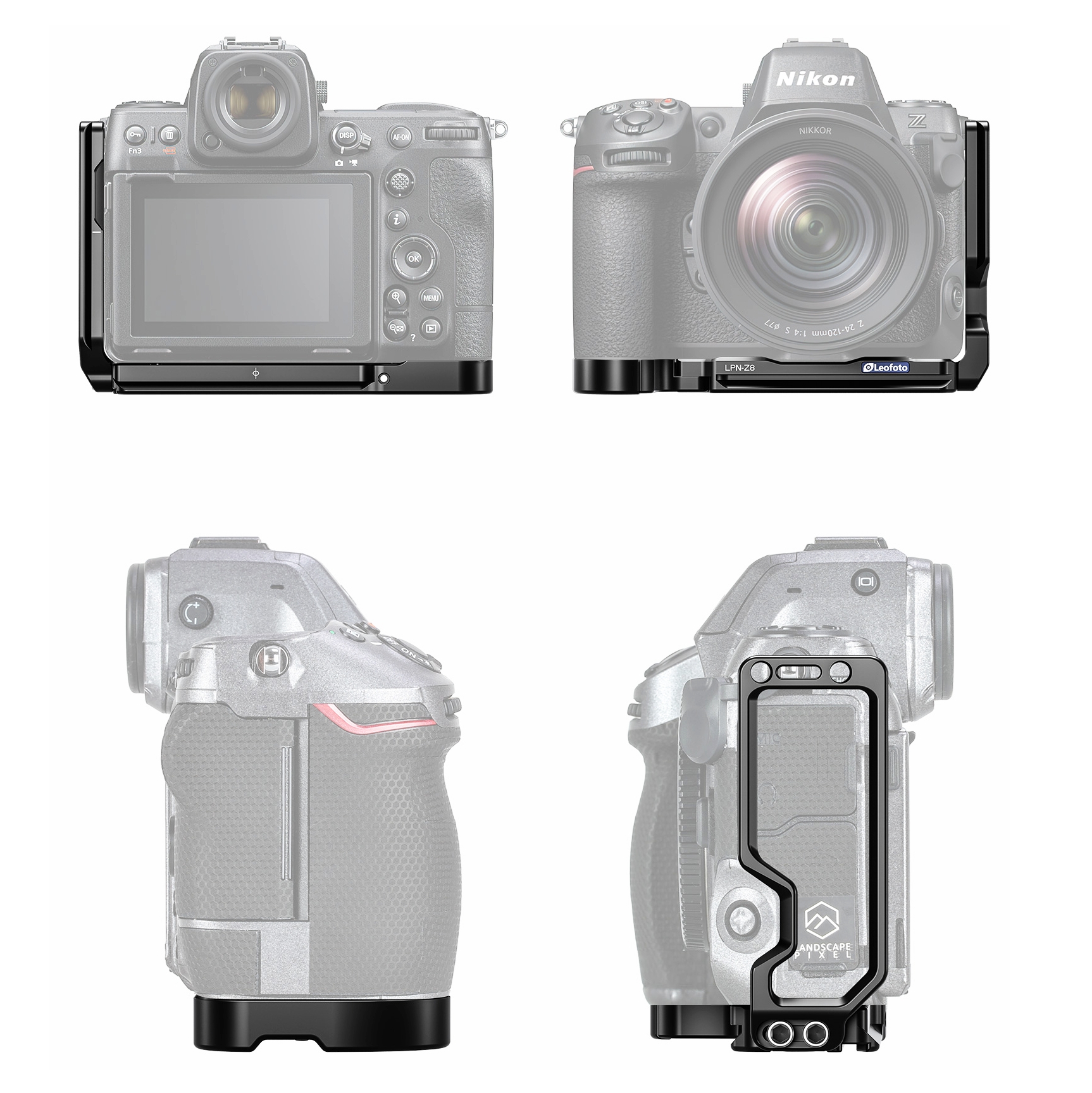 Leofoto LPN-Z8 Custom L Bracket for Nikon Z8