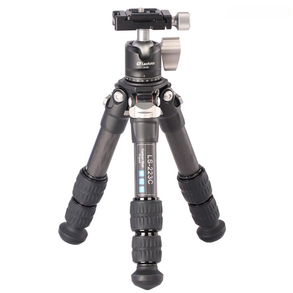 Leofoto Ranger LS-223C 10x Layer Carbon Fiber Mini Compact Tripod with LH-25 Low Profile Ballhead