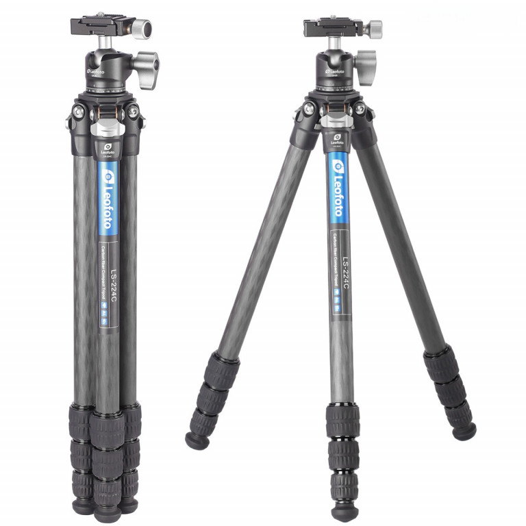 Leofoto Ranger LS-224C 10x Layer Carbon Fiber Tripod with LH-25 Low Profile Ballhead & Separate Centre Column