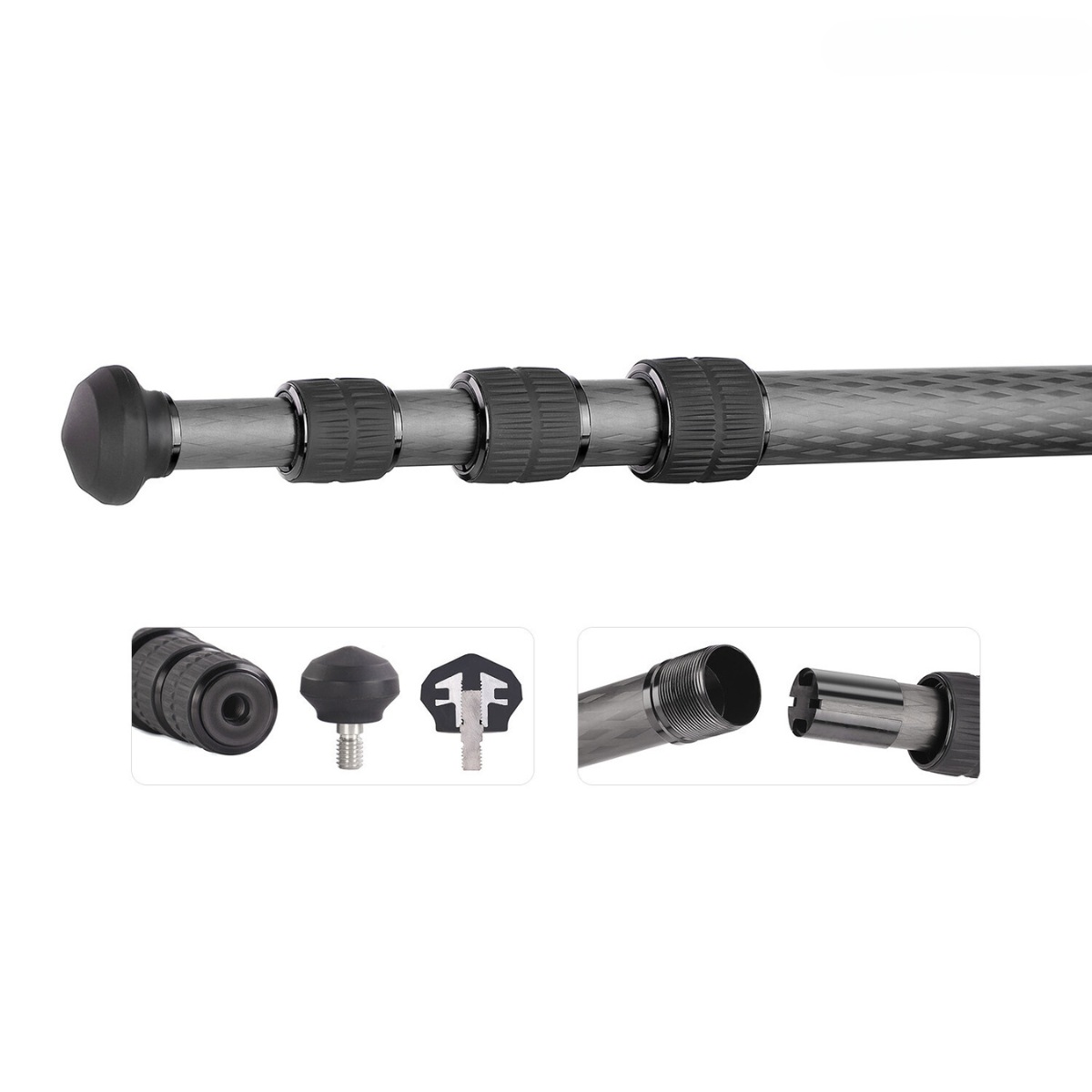 Leofoto Ranger LS-224C 10x Layer Carbon Fiber Tripod with LH-25 Low Profile Ballhead & Separate Centre Column