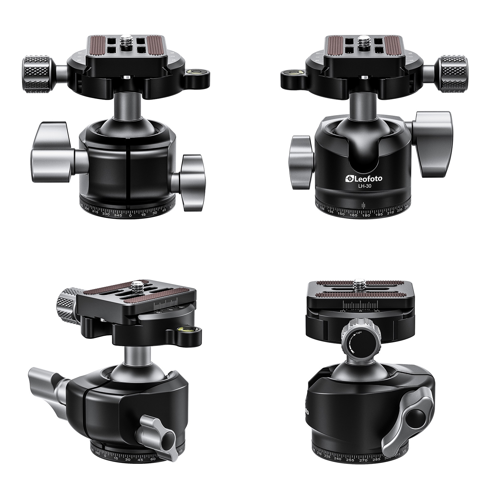 Leofoto LSR-284C 4-Section Carbon Fibre Tripod + LH-30 Screw-Knob Ball Head - 1380mm, 10kg